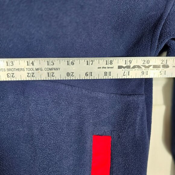 Champion 1/2 Snap‎ Pullover Fleece Jacket Medium Men's Blue Red Long Sleeve - Picture 6 of 10